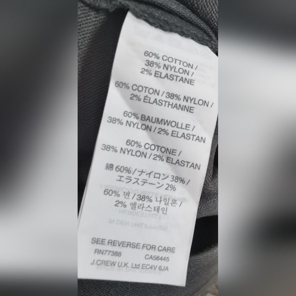 J.Crew Women's Ryder 2 Gray Stretch Skinny Pants Trousers - Picture 6 of 6